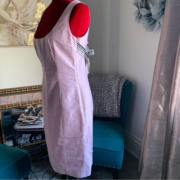 TARA JARMON PINK SILK MIDI DRESS - Picture 5 of 12